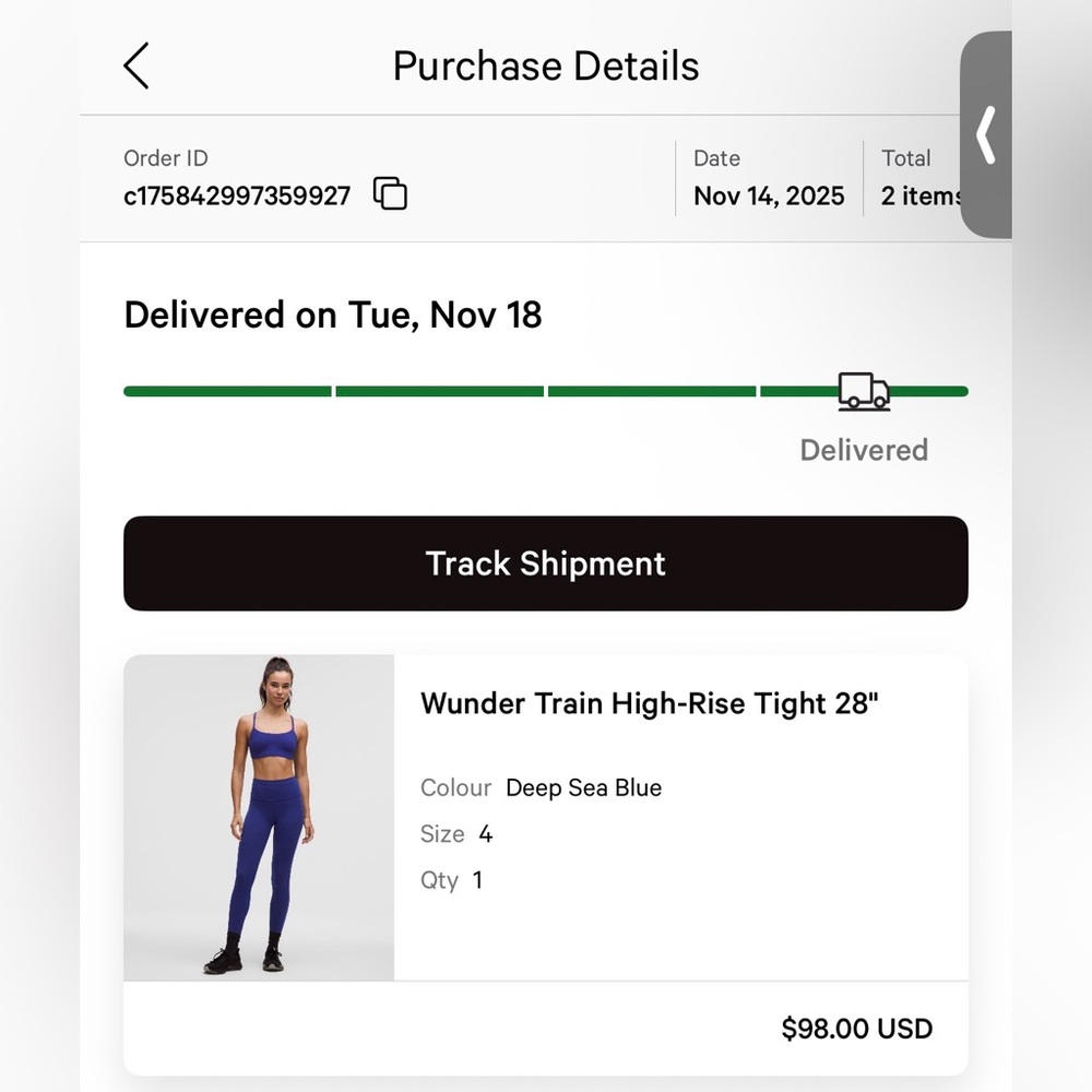 Lululemon Wunder Train Leggings - Picture 4 of 4